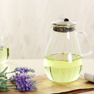 Artcome 64 Oz Large Heat Resistant Water Carafe with Stainless Steel Lid, Borosilicate Glass Beverage Pitcher... N2