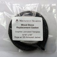 Midwest Hearth Wood Stove Replacement Gasket for Woodburning Stoves - Graphite Impregnated Fiberglass Gaskets... N10
