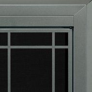 Pleasant Hearth ED-5412 Edinburg Glass Firescreen, Gunmetal, Large