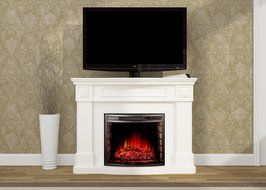 Argo Furniture Alessa Electric Fireplace, White N5