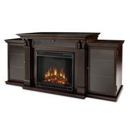 Real Flame 7720E Calie Entertainment Unit with Electric Fireplace, Large, Dark Walnut N2