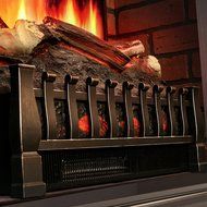 MagikFlame Electric Fireplace w/ Realistic Flame Effects + Crackling Logs Sound + Fresh Cut Pine Scent + Built... N9
