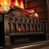 MagikFlame Electric Fireplace w/ Realistic Flame Effects + Crackling Logs Sound + Fresh Cut Pine Scent + Built... N10