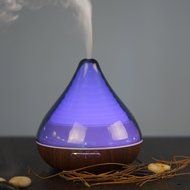 YJY 300mL Wood Grain Aromatherapy Essential Oil Diffuser, Magic Colorful LED Night Light, USB Silent Ultrasonic... N6