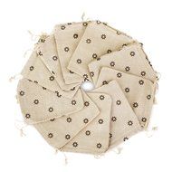 10 x Linen Jute Cloth Sack Jewelry Pouch Drawstring Gift Bags (Leaf Pattern) N4