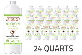 Ignis Bio Ethanol Fireplace Fuel - 36 Pack (36 1-Quart Bottles) N5
