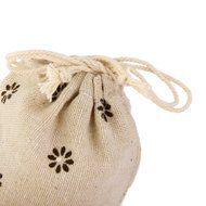10 x Linen Jute Cloth Sack Jewelry Pouch Drawstring Gift Bags (Leaf Pattern) N5