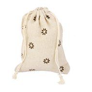 10 x Linen Jute Cloth Sack Jewelry Pouch Drawstring Gift Bags (Leaf Pattern) N6