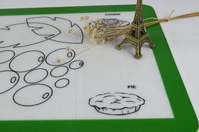 Homankit Silicone Baking Mat - 11 5/8" x 16 1/2" Non Stick Silicon Liner for Bake Pans &amp; Rolling - Unique Design... N2