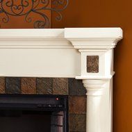 Carrington Faux Slate Convertible Electric Fireplace - Ivor N3