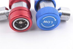 2 x Freon R134A AC Air Condition Adjustable Quick Coupler Adapter Connector N2