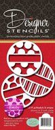 Designer Stencils C319 Polka Dots &amp; Stripes Cookie Stencils, Beige/semi-transparent