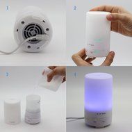 Car Air Refresher - Mini USB Essential Oil Diffuser 2 in 1 50ml Ultrasonic Cool Mist Humidifier with 7 LED Color... N3
