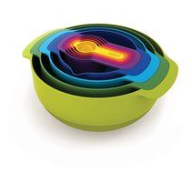 Joseph Joseph Best Sellers Set Includes Elevate Tool Set, mixing bowl set, Uni-Tool, and Rocker Garlic Crusher N2