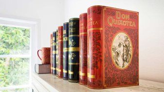Novel Teas Collectible Classic Novels Metal Tea Tin Set. Vintage Tins Gift for Book Lovers and Librarians. Unique... N2