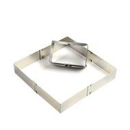 5.9-11&quot; / 15cm-28cm Stainless Steel Adjustable Rectangle Scalable Mousse Cake Ring Baking Mold N3
