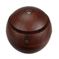 Ecurson LED Touch Wooden Aroma Ultrasonic Humidifier USB Essential Oil Diffuser Cute Round Home Office Air Purifier... N8