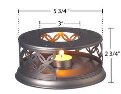 GROSCHE Cairo Premium Teapot Warmer with tea lite candle. For glass teapot and other heatproof dish warming use. N2