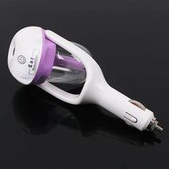 Mini Car Air Humidifier Diffuser Essential Oil Ultrasonic Aroma Mist Purifier (Blue) N21