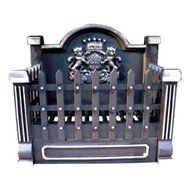 CI920 Black Cast Iron Basket Grate with Fireback - 18 inch