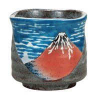 Kutani Yaki(ware) Japanese Yunomi Tea Cup Hokusai