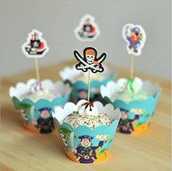 Astra shop Outer Space Themed Party Cupcake Wrappers with Picks - Makes 12 Cupcakes