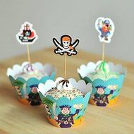 Astra shop Outer Space Themed Party Cupcake Wrappers with Picks - Makes 12 Cupcakes N2