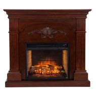 Southern Enterprises Sicilian Harvest Electric Fireplace in Mahogany N4