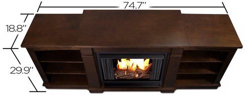 Real Flame Hawthorne Gel Fireplace - Burnished Oak N6