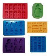 Lego Chocolate and Candy Molds, 6pc Deluxe Set of Various Sized Bricks and Lego Men / Robots, for Gummies, Hard...