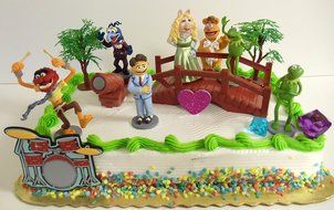 The Muppets 14 Piece Birthday Cake Topper Set Featuring Kermit the Frog, Miss Piggy, Fozzie, Gonzo, Walter, Animal...