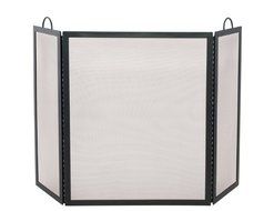 Uniflame, S-1504, Medium 3 Fold Black Wrought Iron Screen N2