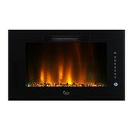 Caesar Luxury Linear Wall Mount Recess Freestanding Multicolor Flame Electric Fireplace, 30-Inch N11