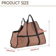 Firewood Log Carrier Durable Heavy Duty Canvas Firewood Tote Bag Fireplace Wood Stove Accessories N4