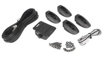 Rockville RW8CA 8" 600 Watt Under-Seat Slim Amplified Car Subwoofer +Wire Ki