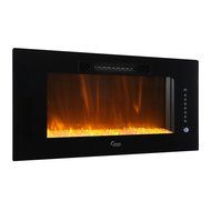 Caesar Luxury Linear Wall Mount Recess Freestanding Multicolor Flame Electric Fireplace, 30-Inch N12