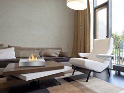 Ignis Portable Tabletop Ventless Bio Ethanol Fireplace - Tower (Stainless Steel) N11