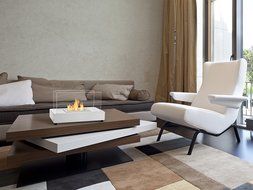 Ignis Portable Tabletop Ventless Bio Ethanol Fireplace - Tower (Stainless Steel) N13