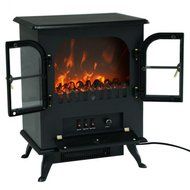 Elegant Vintage Free Standing 1500W Heater Fire Flame Stove Wood Adjustable Electric Fireplace N2