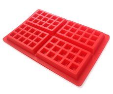 Q-life Waffles Chocolate Biscuit Mold Safety 4-cavity Waffles Cake Chocolate Pan Silicone Mold Baking Mould Kitchen...