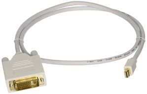 Monoprice 105998 3-Feet 32AWG Mini Display Port to DVI Cable - White