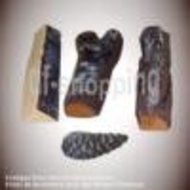 Gel + Ethanol Fire-Places Wooden Fire Logs Set of 4 Pieces
