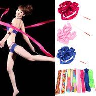 Pink Lizard 4M Art Gymnastic Ballet Streamer Twirling Rod Stick Wand Dance Ribbon Rhyth