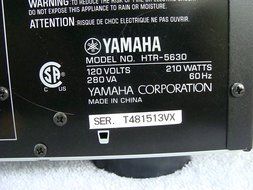 Yamaha HTR-5630 5.1 Digital Home Theater Receiver (Black) (Discontinued by Manufacturer) N2
