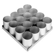 Alan Silverwood 16 Piece 2&quot; Inch Mini Round Cake Tin Pan Set