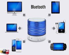 Mini bluetooth speaker, inShang 7 colors Flash LED Bluetooth mini speaker support hands free and TF card/USB,...
