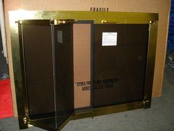 Stoll Fireplace Insert_Screen &amp; Doors_Matte Black_Not Brass As Pictured