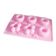 X-Haibei Flower Round Donut Pan Heart Star Chocolate Cake Jello Silicone Soap Mold