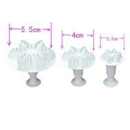 3 Snowflake Fondant Cake Bread Decorating Sugarcraft Mold Cookie Plunger Cutters Mould DIY Tools N2