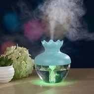 Deli 180ml Mini Personal Seven Colors Lotus Lamp Mist Humidifier, Portable Quiet USB LED Night Light Air Purifier... N7